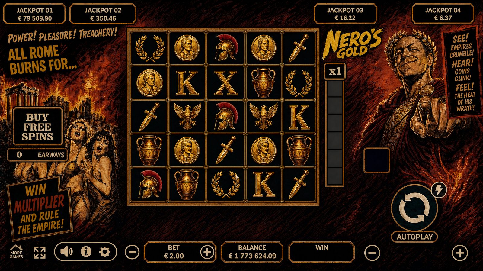 Nero's Gold game screen